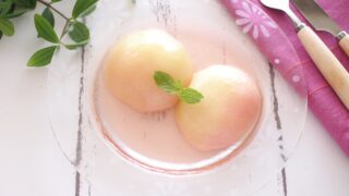 夏のひんやり贅沢デザート♪ 桃のコンポートと桃のゼリー｜気まぐれ